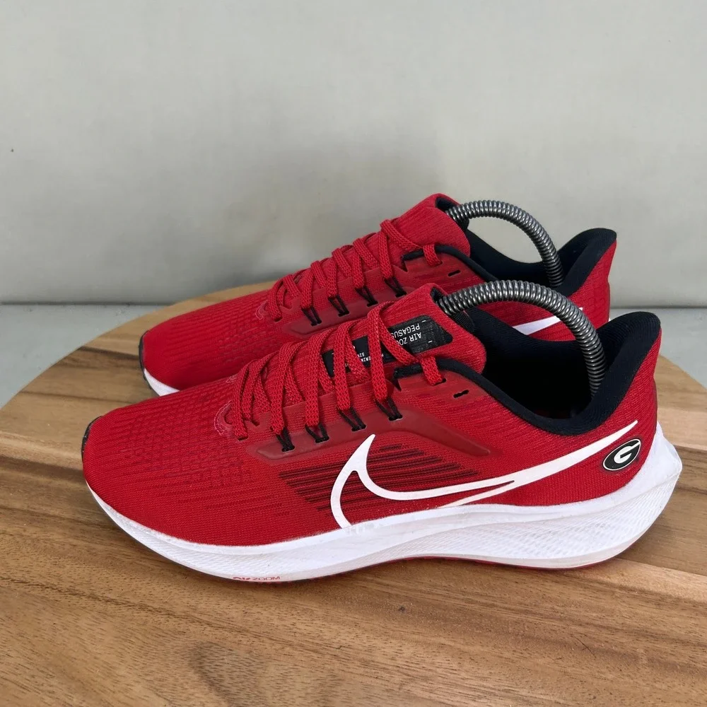 Nike Zoom Pegasus 39 Georgia Bulldogs Mens Running Shoes Red DR1990-600 Size 8